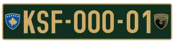 Kosovo Security Force Plates