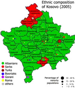 Ethnic map of Kosovo