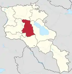 Location of Kotayk within Armenia