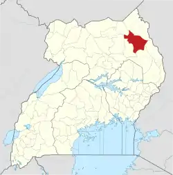 District location in Uganda