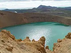 Víti crater and lake