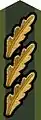 Collar patch m/58 (gold) on uniform m/58-m/59 and field uniform M90(–2002)