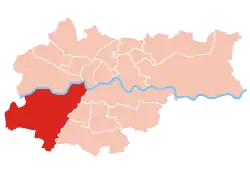 Location of Dębniki within Kraków