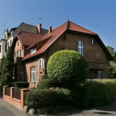 View from street intersection