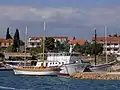 Boats moored in Brodarica