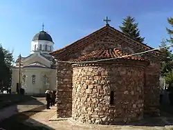 Kremikovtsi Monastery with the old (1493, front) and the new church (1902, back)