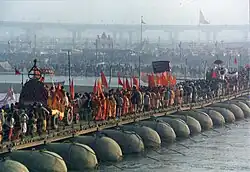 Kumbh Mela, at Prayagraj is the largest gathering anywhere in the world.