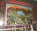 Glass mural with a traditional representation of Kundalpur in a Jain Temple Katni