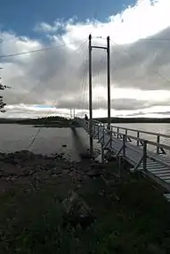 The successive bridges south of Lake Tärnasjön