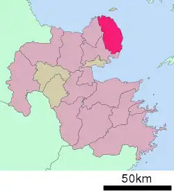 Location of Kunisaki in Ōita Prefecture