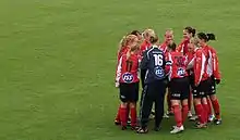 Image 8Kuopion Mimmifutis (KMF), a women's football club of Kuopio, Finland in 2006 (from Women's association football)