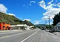 SH 83 through Kurow (facing the alps)