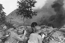 Soviet Red Army machinegunners with a M1910/30 in the Battle of Kursk.