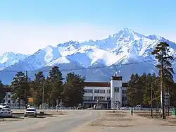 The Barguzin Range rising above Kurumkan