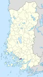 Location of Kuusisto in Finland