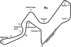 The new, shortened Kyalami track, used in 1992.