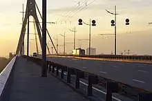 Bridge photographed from pedestrian lane