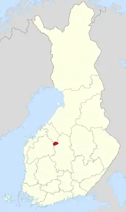 Location of Kyyjärvi in Finland