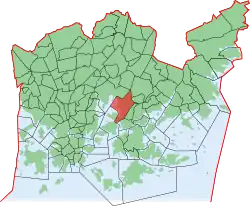 Position of Länsi-Herttoniemi within Helsinki