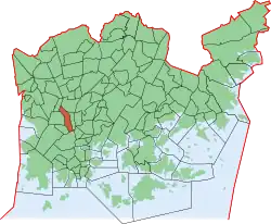 Position of Länsi-Pasila within Helsinki