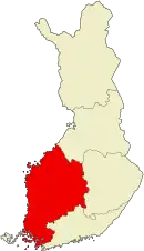 Location of Western Finland