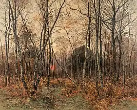 Forest at dusk, 1885