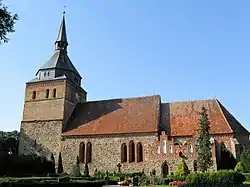 Medieval village church in Lüssow