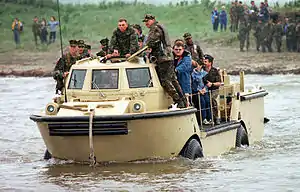 A LARC-V 5-ton U.S. amphibious cargo vehicle