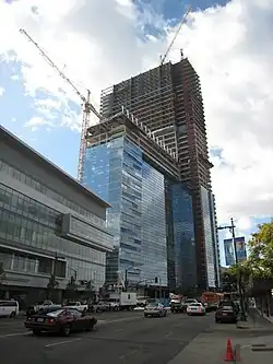 The hotel on Olympic Blvd. under construction in November 2008