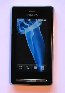 Image 30The LG Prada with a large capacitive touchscreen introduced in 2006 (from Smartphone)