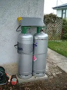 Image 48Cylinders of liquified petroleum gas (from Oil refinery)