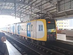 A Line 1 train at Roosevelt station