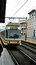 A newly refurbished 1000 class LRV with an LED destination front display