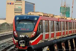 Jabodebek LRT arriving to Jatimulya station