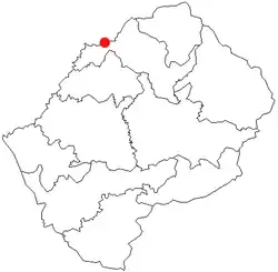 Location of Maputsoe in Lesotho.