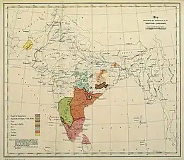 Linguistic Survey of India map of Dravidian languages