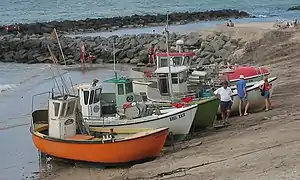 Fiskebåde ved Lønstrup Strand