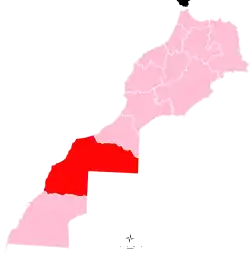 Location in territory claimed by Morocco