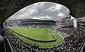 A panoramic view from a suite; LDU Quito hosting San Lorenzo for a 2008 Copa Libertadores match.