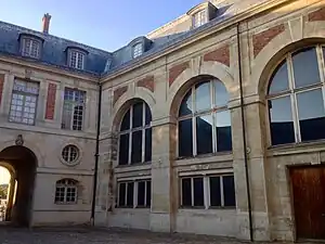 One of the courtyards at the rear.