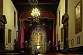 Interior of the Sanctuary with the image of Christ on the altar.