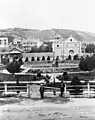 La Placita Church in the Old Plaza in Los Angeles, CA circa 1880.