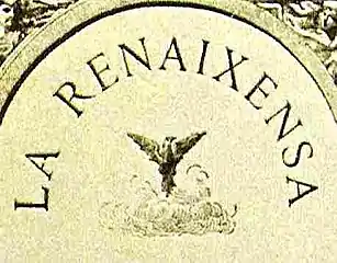 The head of La Renaixensa shows the Phoenix bird