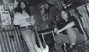 La Renga in 1992. L-R: Tete, Tanque and Chizzo.