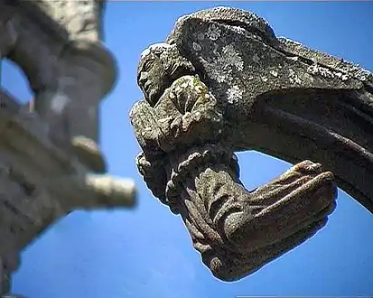 The angel on the La Roche Maurice calvary