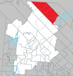 Location within Antoine-Labelle RCM.