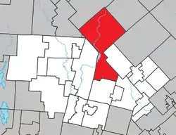 Location within Les Laurentides RCM