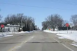 Intersection with WIS 26 at Ladoga