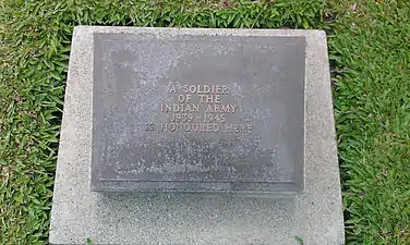 Close up of one of the graves.