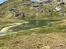 Lago Verde, seen from below - Palasinaz Lakes (Aosta Valley, Italy)